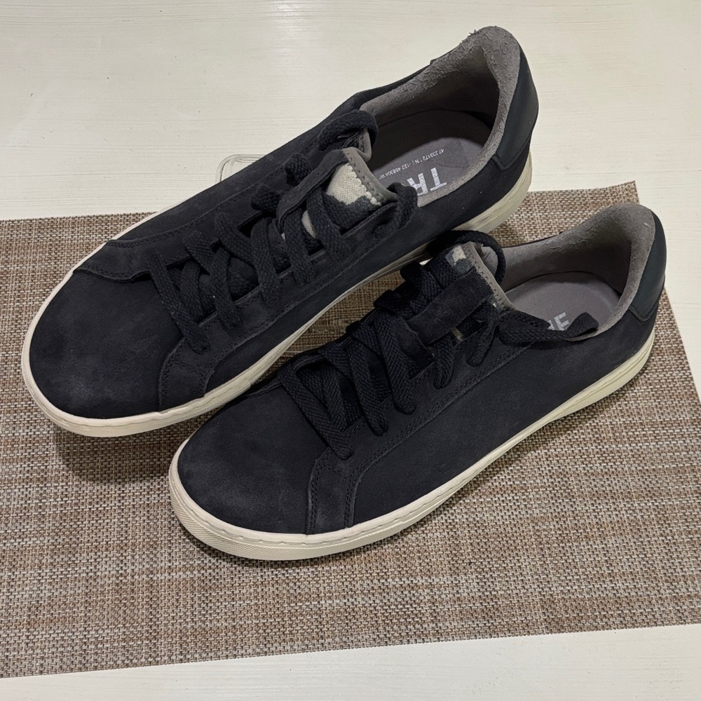 True & Co. black suede sneakers. Men 12. Excellent condition. Effortlessly cool!